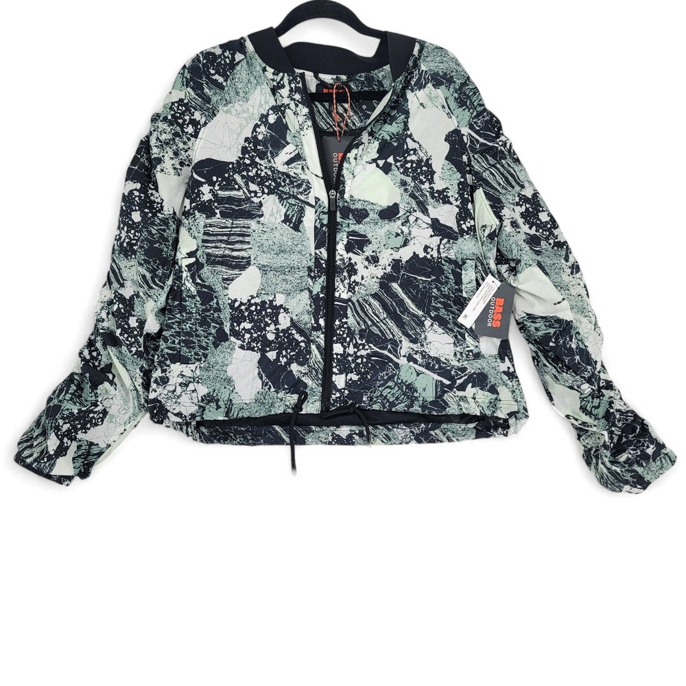 Bass Outdoor Womens L Packable Jacket‎ Lightweight Camo Windbreaker Travel - Picture 3 of 9